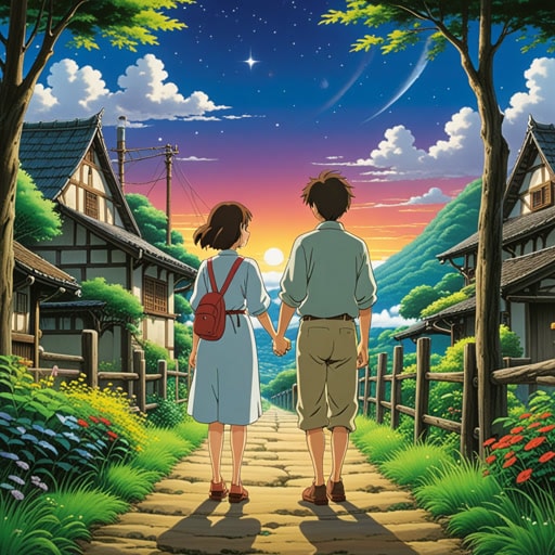 从前,在一个小村庄里,住着一对彼此深爱的情侣。由于家族间的纷争,他们被迫分开生活。每天晚上,他们都会凝视同一颗星星,极度地渴望能有一天重聚。尽管距离使他们分开,但他们的爱每天都在增强,痛苦地提醒着他们之间深厚的联系。
