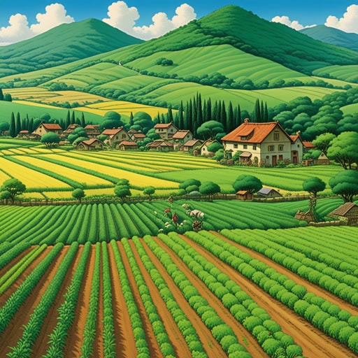 在一个小村庄里,有一个名叫约翰的农民,他拥有一大片肥沃的土地。一天,他决定通过购买邻近的地块来扩大他的土地面积。随着土地面积的增加,约翰能够种植更多的庄稼,最终成为了该地区最成功的农民。