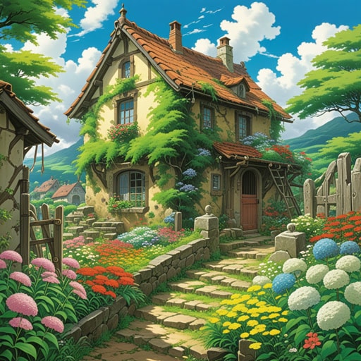 从前,在一个小村庄里,住着一位深爱自己花园的老人。一天,一场可怕的风暴席卷了村庄,摧毁了他花园里的所有花朵。当他审视着破坏的景象时,不禁感叹道:‘哎呀!我美丽的花园被毁了。’