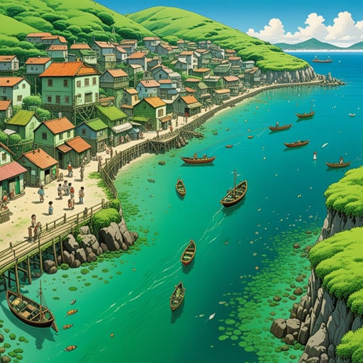 在一个沿海小镇,居民们主要依靠海洋为生。有一年夏天,出现了一种不寻常的藻类大量繁殖,使海水变成了鲜艳的绿色。起初,镇上的人们担心这会影响他们的渔业,但他们很快发现这些藻类可以用来生产生物燃料,从而改变了他们的经济状况,并减少了对化石燃料的依赖。