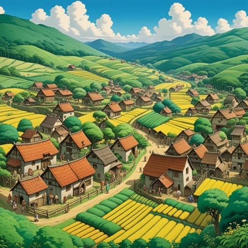 在一个小村庄里,村长决定为每个家庭分配土地用于耕种。这一决定促使资源公平分配,带来了村民之间的繁荣与和谐。每个家庭都在他们分配到的土地上辛勤工作,村庄因此繁荣起来。