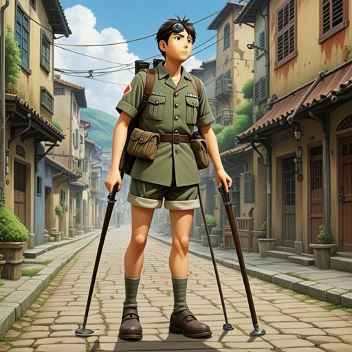 在一个小镇上,有一个勇敢的士兵名叫杰克。在一次战斗中,杰克受了重伤,他的腿严重受损。医生不得不截去他的腿以防止进一步感染。尽管失去了腿,杰克依然坚强,并适应了使用假肢的新生活。他的决心和勇气激励了镇上的许多人。