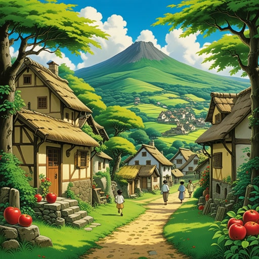 从前,在一个宁静的村庄里,有一位以讲故事闻名的智者。一天,他讲述了一个关于神奇苹果的故事。他说:'一天一个苹果,可以带来健康和智慧。'村民们对这个故事感到好奇,开始每天吃一个苹果,很快,他们都感觉更健康和更聪明了。