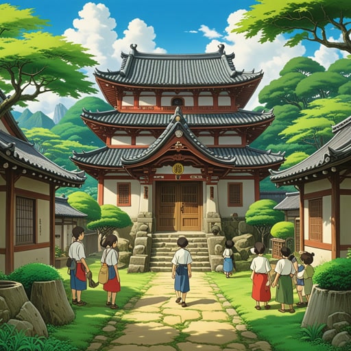 在一个小村庄里,有一座祖传的寺庙,已经传承了好几代。村民们相信这座寺庙里住着他们祖先的灵魂,引导他们度过困难。一天,一个名叫李的年轻人决定修复寺庙,恢复它昔日的辉煌。他的努力不仅让寺庙恢复了美丽,也加强了村民之间的联系,提醒他们记得自己的祖传根源。