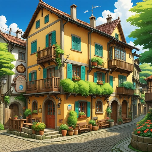 从前,一位旅行者在寻找休息的地方。他问:'有没有我可以住的地方?' 一个当地人回答说:'这个镇上的任何地方都很欢迎你。' 旅行者找到了一家舒适的旅馆,并享受了他的停留。