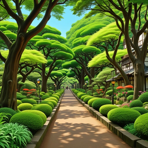 从前,在城市的中心有一个美丽的植物园。这是一个人们可以逃离日常生活的喧嚣,享受自然宁静的地方。植物园里收藏了来自世界各地的大量树木,每棵树都有自己独特的故事。游客们常常来这里学习不同的树种,欣赏这些雄伟植物的美丽。
