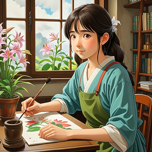 从前,有一个名叫莉莉的年轻艺术家,她对绘画的热情无人能及。她的每一笔都充满了激情和情感。一天,她参加了一个著名的艺术比赛。她的画作生动地捕捉了她的热情,赢得了第一名。评委们称赞她的作品传达了强烈的热情。