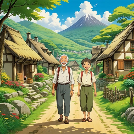 在一个小村庄里,住着一个以慈祥著称的老者。村里的每个孩子都因为他的温暖微笑和温和建议而爱他。一天,一个迷路的旅行者来到村庄,受到了老者慈祥的款待。旅行者感到宾至如归,决定留下来帮助村民,这一切都归功于老者的慈祥态度。