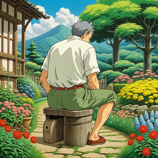 从前,有一位老者因多年辛勤劳作经常遭受背痛之苦。一天,他在园艺时感到背部一阵剧痛。意识到这是又一次的背痛发作,他决定休息并涂抹一些止痛药膏。过了一会儿,疼痛减轻了,他又能继续他的园艺工作,感激这暂时的缓解。