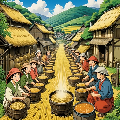 在一个小村庄里,农民们主要依靠大麦维持生计。有一年,收成特别丰富,促使村民们组织了一场盛大的节日。他们酿造了大麦酒,煮了大麦汤,庆祝他们的繁荣。这个节日不仅加强了他们的社区联系,也突显了大麦在他们生活中的重要性。