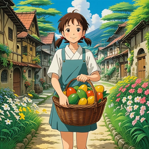 从前,有一个村庄,那里的人们每天都需要使用篮子。一天,一个名叫莉莉的年轻女孩发现了一个神奇的篮子,它可以装下无数的物品。她用这个篮子帮助她的村庄,很快,村庄繁荣起来。单词'basket'成为了丰富和慷慨的代名词。