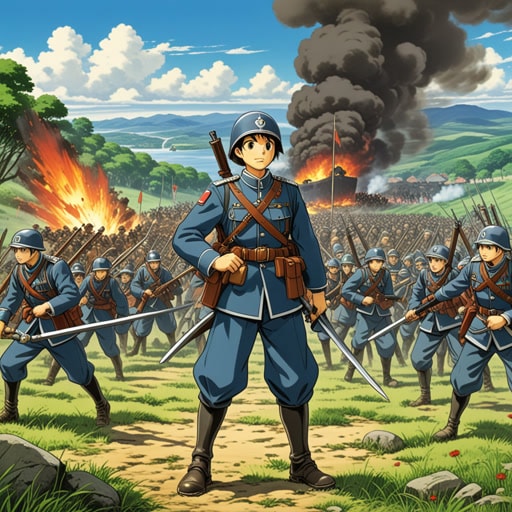 在广阔的战场上,士兵们在将军的指挥下英勇作战。战场不仅是冲突之地,也是英雄主义和牺牲精神的舞台。每个士兵都知道,他们在战场上的行动可以改变历史的进程。