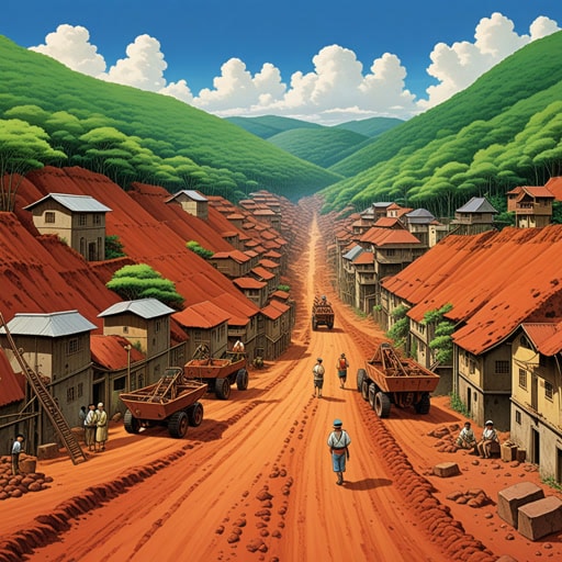 在一个小矿镇,铝土矿的发现改变了居民的生活。这种富含铝的矿物成为了小镇的主要收入来源。矿工们不知疲倦地从地下开采铝土矿。随着每一批铝土矿的运出,小镇繁荣起来,人们对于更好未来的梦想开始成真。