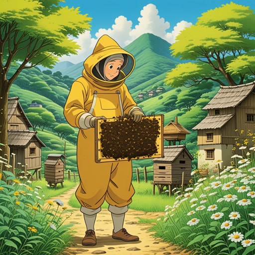 在一个小村庄里,有一个著名的蜂巢,产出了最甜美的蜂蜜。一天,一个好奇的男孩杰克决定探索这个蜂巢。当他靠近时,他看到成千上万的蜜蜂在勤奋地工作。这景象如此迷人,以至于杰克忘记了时间。突然,一个养蜂人出现了,向杰克解释了蜂巢对村庄的重要性。杰克了解到,蜂巢不仅是蜜蜂的家,也是村民生活和甜蜜的源泉。