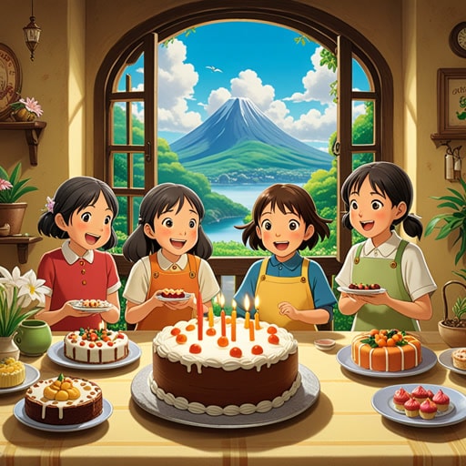 从前,有一个名叫莉莉的小女孩。她的生日即将到来,她非常兴奋。在她生日那天,她的朋友和家人聚在一起庆祝。他们唱着《生日快乐》并分享了一个美味的蛋糕。莉莉在她特别的日子里感到被爱和快乐。
