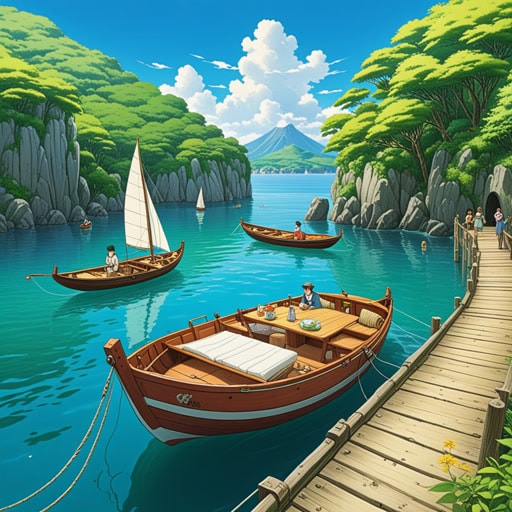 一个阳光明媚的日子,一群朋友决定去划船。他们租了一条船,在平静的湖面上启航。当他们在划船时,发现了一个带有野餐区的小岛。他们停靠船只,享受了一顿野餐午餐。这次划船冒险不仅给他们带来了一天的乐趣,还加深了他们之间的友谊。