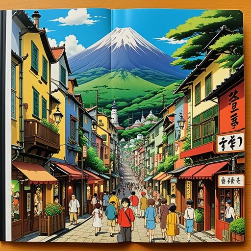 从前,在一个小镇上,有一个吸引了许多游客的节日。为了让游客了解小镇的历史和景点,组织者准备了一本彩色的小册子。这本小册子,充满了图片和信息,成为了游客中流行的纪念品。小册子的每一页都引导游客发现小镇丰富的文化遗产。