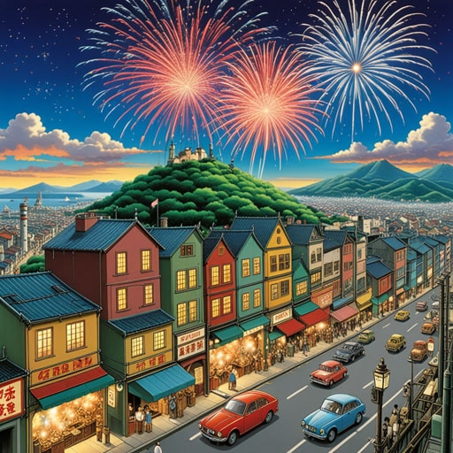 在一个小镇上,经济一直很困难,直到一家新工厂开业。随着人们找到工作和商业繁荣,这个小镇开始迅速繁荣起来。工厂机器的隆隆声不断提醒着它带来的繁荣。一天,一声巨响在镇上回响,不是来自工厂,而是来自庆祝小镇新发现的成功的烟花表演。