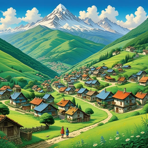 从前,在高加索山脉脚下有一个小村庄,住着一个白人家族。他们以白皙的皮肤和蓝眼睛而闻名。一天,一位来自远方的旅行者访问了这个村庄。他被高加索人的特征所吸引,决定写一本关于高加索人的书。这本书变得非常有名,'Caucasian'这个词被广泛用来描述具有类似特征的人。