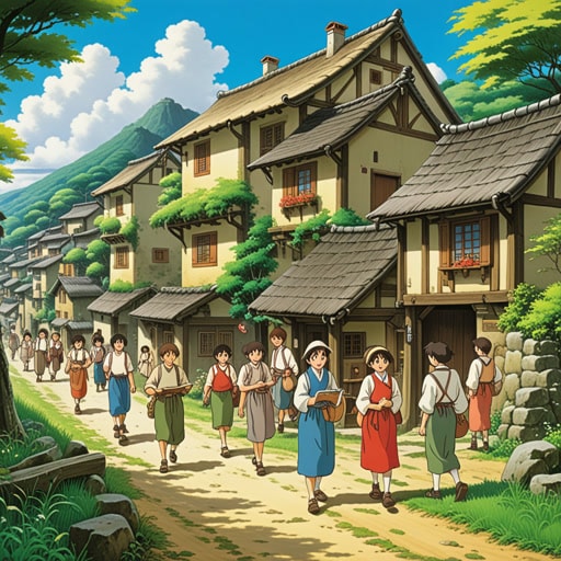 在一个偏远的村庄里,人们过着简单、未受教育的生活。一天,一群教育者到来,目的是使村民文明化。他们教授阅读、写作,并引入了现代技术。渐渐地,村庄发生了变化,曾经原始的人们变得文明,接受了教育和技术的益处。