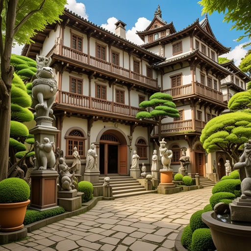 在一个小镇上,有一个专门展示古典艺术的博物馆。博物馆收藏了许多古典绘画和雕塑,吸引了来自世界各地的游客。一天,一位年轻的艺术家参观了这个博物馆,并被古典作品所启发。他决定将古典元素融入自己的现代艺术中,创造出一种既传统又创新的独特风格。