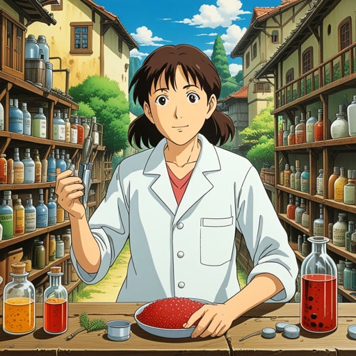 在一个小村庄里,有一位科学家正在研究如何使物质凝固。一天,他发现了一种可以使液体瞬间凝固的配方。他用这个配方帮助受伤的动物止血。他的发现不仅挽救了许多生命,也彻底改变了医学领域。