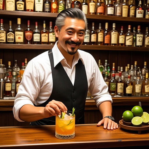 从前,在一个繁华的城市里,有一家以精美鸡尾酒闻名的酒吧。调酒师杰克是混合各种酒和风味的专家。一天晚上,一位神秘的客人要求一种特别的鸡尾酒。杰克用朗姆酒、酸橙和一种秘密成分调制了一种独特的混合酒。客人非常高兴,这种鸡尾酒成了镇上的热门话题。这个故事展示了简单的鸡尾酒如何给人们的生活带来快乐和兴奋。