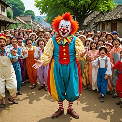 在一个小镇上,住着一个以其滑稽行为而闻名的人。他叫杰克,喜欢用他的搞笑笑话和恶作剧来娱乐大家。一天,在当地的节日上,杰克决定打扮成一个小丑。他滑稽的外表和幽默的表演给每个人带来了欢乐,使节日成为一个难忘的事件。杰克的滑稽天性不仅使他受欢迎,还帮助在社区中传播快乐。