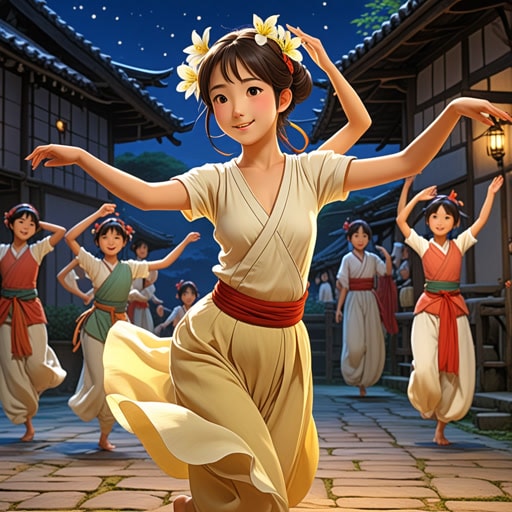 在一个小村庄里,有一个名叫莉莉的害羞年轻女子。她总是害羞和内向,尤其是在陌生人面前。一天,村里举行了一个节日,鼓励每个人都参与。莉莉感到压力,决定加入舞蹈。当她跳舞时,她的害羞慢慢消失了,她开始享受自己。到了晚上结束时,莉莉从一个害羞的女孩变成了一个自信的舞者,这一切都归功于她勇敢地走出舒适区的决定。