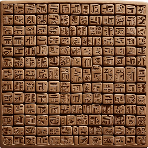 在古代,抄写员使用了一种独特的书写系统,称为楔形文字。这种楔形的文字被刻在黏土板上,然后烘烤以保存记录。一天,一个名叫阿拉德的年轻抄写员被指派记录国王的法令。他仔细地将楔形文字符号压入黏土中,确保每一笔都精确无误。他迅速而准确的工作不仅保存了国王的话语,也帮助了数千年后的历史学家理解古代文明。