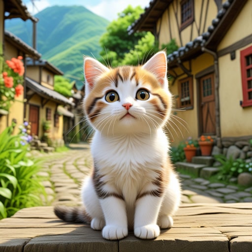 从前,在一个小村庄里,有一只名叫胡须的小猫。胡须以其极其可爱的外表而闻名。一天,一位摄影师访问了这个村庄,并立即被胡须的可爱外表所吸引。他为胡须拍了很多照片,后来这些照片变得非常有名。胡须的可爱外表不仅给村民们带来了欢乐,也成为了村庄魅力的象征。