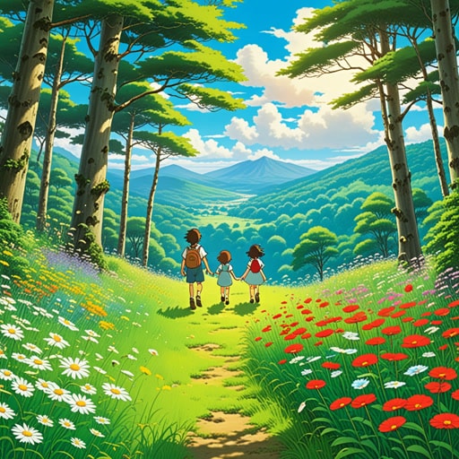 在白天,阳光明媚,人们忙于日常事务。在一个阳光明媚的白天,一群孩子决定探索附近的森林。当他们玩耍和笑闹时,他们发现了一个隐藏的草地,那里开满了五彩缤纷的花朵。这次白天的冒险带来了持久的快乐和回忆。