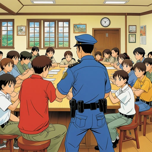 在一个小镇上,违法行为的问题越来越严重。当地警察决定实施一项新策略来打击青少年犯罪。他们为有问题的青少年组织了研讨会和咨询会议,旨在引导他们远离犯罪。随着时间的推移,犯罪率开始下降,社区看到了其年轻成员行为的积极变化。