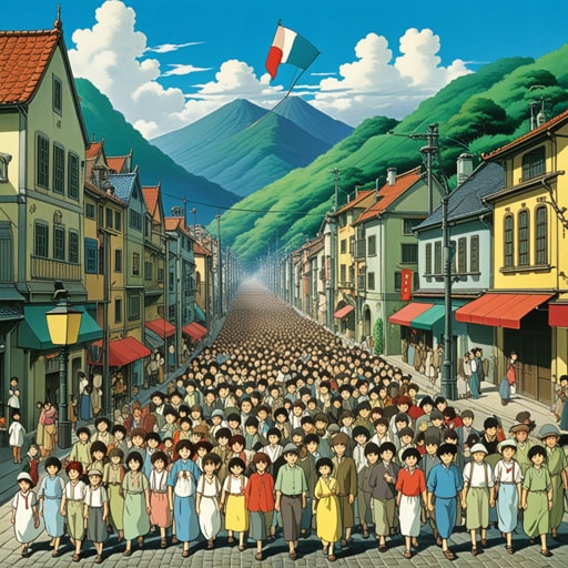 在一个小国,人民渴望民主化。他们发起了一场运动,讨论和倡导变革。渐渐地,政府开始倾听并启动了民主化进程,赋予公民更多的自由和权利。当整个国家朝着更加民主的社会迈进时,全国上下都在庆祝。