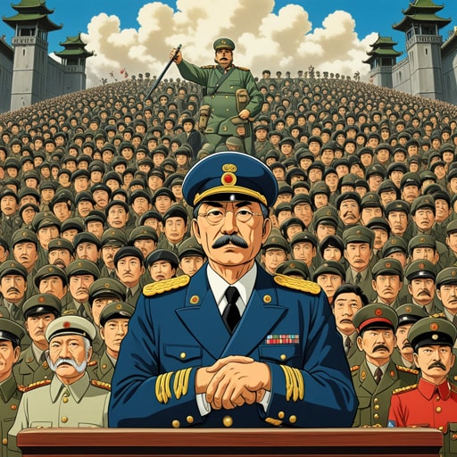 从前,有一个强大的独裁者统治着一个庞大的帝国。他以严格和压迫性的政策而闻名。一天,一群勇敢的公民决定反抗独裁者的统治。他们策划了一场革命,经过许多斗争,他们成功地推翻了独裁者,为国家带来了自由和民主。