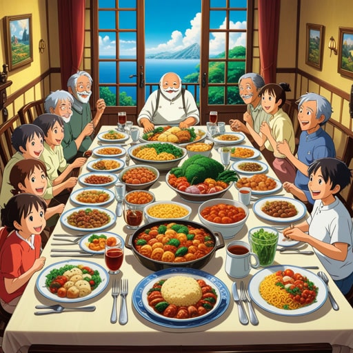 从前,有一个家庭非常喜欢一起吃晚餐。每天晚上,他们都会围坐在餐桌旁,分享故事和欢笑。一天,他们决定邀请朋友来参加一个特别的晚餐派对。晚餐非常成功,充满了美味的食物和愉快的对话。从那天起,晚餐不仅是一顿饭,而是家庭和朋友珍视的时光。