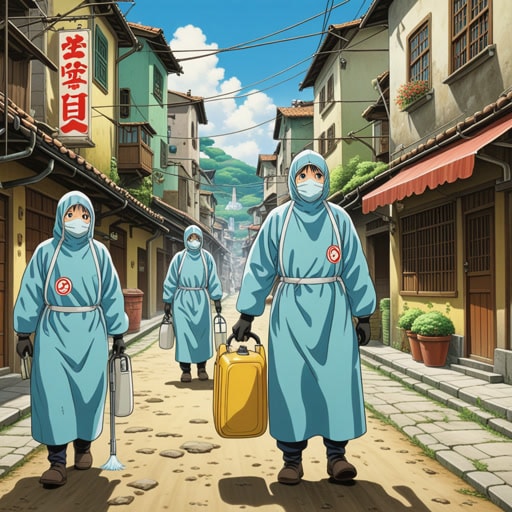在一个小镇上,爆发了一种传染性疾病。当地政府决定对所有公共场所进行消毒,以防止疾病的进一步传播。他们使用了一种特殊的消毒剂,能有效杀死细菌。由于他们的迅速行动,疾病很快得到了控制,小镇恢复了正常。