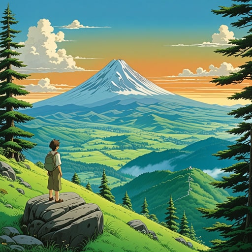 从前,有一个人喜欢住在山里。他在那里找到了平静和孤独。一天,他决定细想一个他必须做出的艰难决定。经过深思熟虑,他意识到他的心属于山,他选择永久地住在那里。