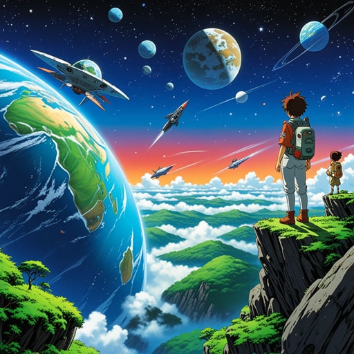在遥远的星系中,有一艘迷路的宇宙飞船。在漫无目的地漂流了几天后,船长决定设定一个向地球的航线,希望在我们的星球上找到避难所。当他们接近地球时,他们惊叹于它的美丽,并决定将其作为他们的新家。