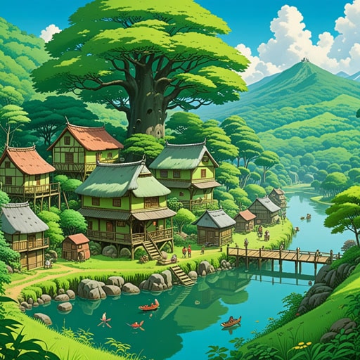 在一个小村庄里,有一片广阔的森林,被称为绿色生态系统。这个生态系统是各种植物和动物的家园,它们在一个微妙的平衡中相互联系。一天,一群村民决定探索森林。当他们深入探索时,他们发现了一个隐藏的湖泊,充满了生命。这一发现促使他们保护生态系统,意识到它对他们自身生存的重要性。