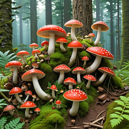 在一片茂密的森林中,一群徒步旅行者正在寻找食物。他们发现了各种各样的植物和真菌,但并非所有都是可以食用的。一个名叫亚历克斯的徒步旅行者仔细辨认了哪些是可以吃的,确保了团队的安全。多亏了亚历克斯的知识,他们享用了一顿由可食用浆果和蘑菇组成的餐食,避开了任何有毒的植物。