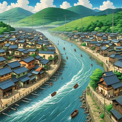 在一个小镇上,有一座大坝挡住了大量的水。一天,由于暴雨,大坝开始溢出水。镇上的人们看到即将发生的洪水,齐心协力控制水的流出。他们的努力不仅防止了一场灾难,也让社区更加团结,因为他们在这场危机中分享了他们的情感和经历。