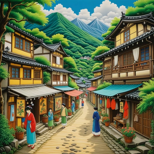 在一个小村庄里,有一位以精美刺绣闻名的老妇人。她的作品非常美丽,经常在当地的集市上展出。一天,一位年轻的艺术家访问了这个村庄,并被老妇人的刺绣所启发。他决定将她的设计融入自己的画作中,创造出一种独特的艺术形式融合。这次合作不仅让老妇人声名鹊起,也丰富了村庄的文化遗产。