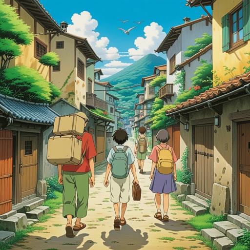 从前,一个家庭决定离开他们的祖国,去追求更好的生活。他们的移民过程充满了兴奋和悲伤。他们打包好行李,向朋友和亲戚告别,踏上了前往新国家的旅程。他们的移民不仅改变了他们的生活,也影响了他们离开的社区。