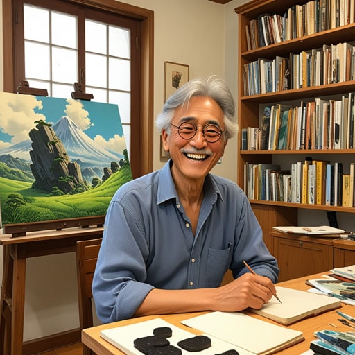 从前,一位年轻的艺术家在绘画上遇到了困难。她觉得自己的作品不够好。一天,她的导师来到她的工作室,看到了她的沮丧。他微笑着说:‘你的作品充满了潜力,继续努力!’。导师的鼓励让她充满了新的能量和信心。带着新的活力,她完成了她的杰作,后来这幅画变得非常有名。