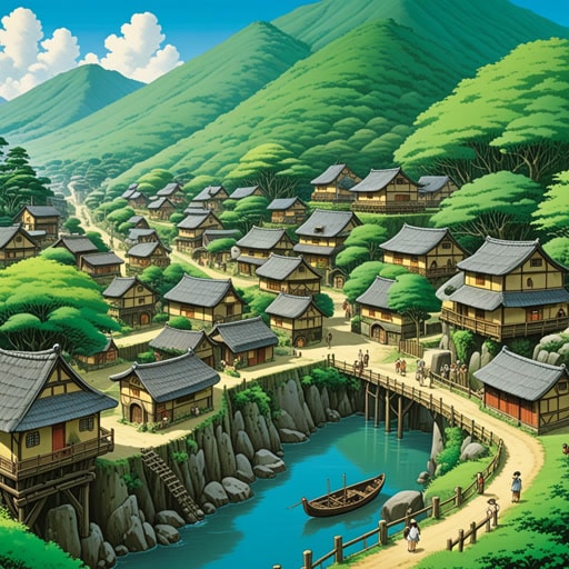 从前在一个小村庄,环境原始而美丽。村民们与自然和谐共处,尊重他们环境的每一个元素。一天,一群外来者带着建造工厂的计划来到这里,威胁到了自然环境。村民们在一位长者的带领下,利用他们对环境的了解,向访客展示了保护环境的重要性。访客们被感动了,决定建造环保设施,确保环境不受破坏。
