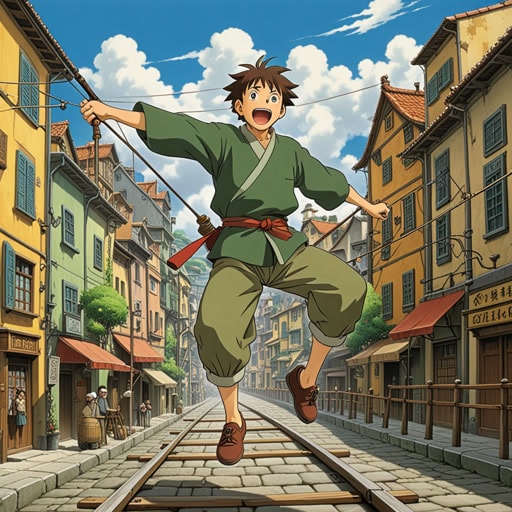 在一个小镇上,有一个走钢丝的表演者名叫亚历克斯。亚历克斯以其即使在最风大的条件下也能保持平衡的能力而闻名。一天,在表演中,一阵突如其来的强风威胁着要使他失去平衡。亚历克斯凭借高超的技巧调整了自己的站姿,成功地使自己保持了平衡,以他的技艺让观众们兴奋不已。这一行为不仅展示了他身体的强大,也展示了他面对压力时保持心理平衡的力量。