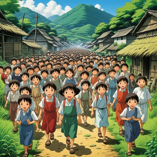 在一个小村庄里,人们正遭受一种可怕疾病的折磨。政府发起了一场根除这种疾病的运动。他们提供了疫苗和教育,几年之内,这种疾病被彻底根除了。村民们庆祝他们新获得的健康和摆脱疾病的自由。