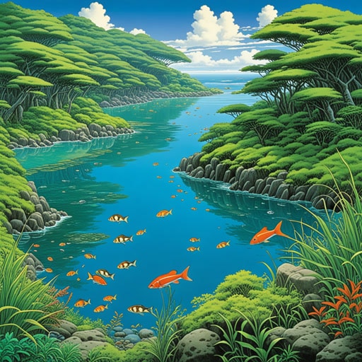 从前,有一位名叫李博士的科学家,他专门研究河口生物学。他花费大量时间研究河口生态系统内的复杂互动。一天,在观察一个特别丰富的河口区域时,他发现了一种在咸淡水域中繁衍生息的新鱼类。这一发现不仅增加了关于河口栖息地的科学知识,还强调了保护这些独特环境的重要性。