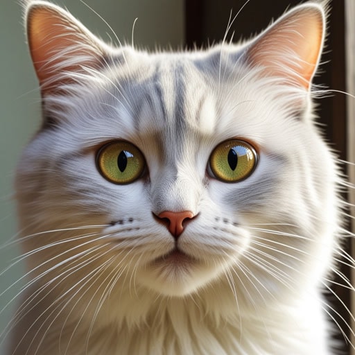 从前,有一只好奇的猫名叫威斯克斯。一天,威斯克斯发现了一个闪亮的物体,吸引了他的眼球。他好奇地走近,发现那是一个小巧的反光球。当他玩弄这个球时,他看到自己的眼球在球中反射出来,这让他对自己的发现更加着迷。